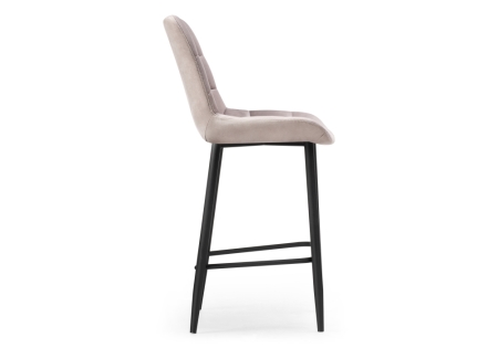 Полубарный стул Алст велюр латте, черный