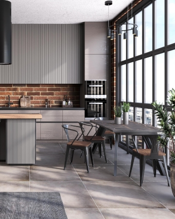 Стул TOLIX ARM WOOD с подлокотниками черный