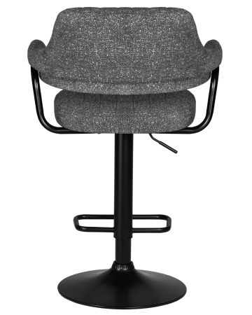 Стул барный CHARLY BLACK серый твид LEO11