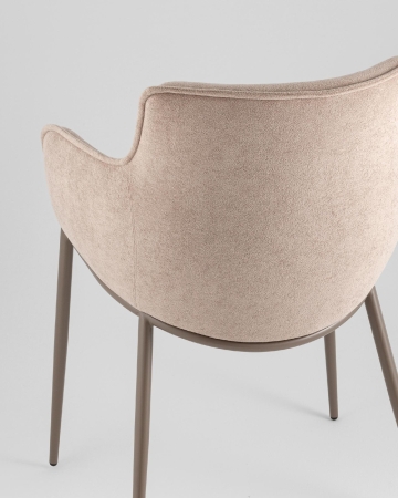 Стул Твигги шенилл бежевый с бежево-серым каркасом