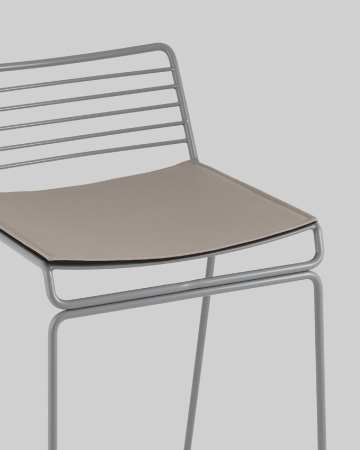 Стул полубарный Danny серый с подушкой