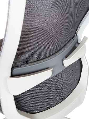 Кресло офисное Como серый, ткань и пластик, мягкое сиденье, с подлокотниками