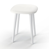 Табурет-2 экокожа белая матовая/белый