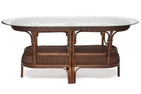 Комплект обеденный "ANDREA GRAND" (стол со стеклом + 6 кресел + подушки)