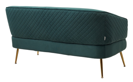 Скамья CIAO BLUVEL-78 Зеленый, велюр / золотой каркас