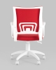 Кресло офисное ST-BASIC-W TopChairs красная ткань крестовина белый пластик фото в интернет-магазине Stoolmarket