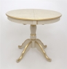 Стол Круглый патина золото, слоновая кость