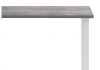 Стол деревянный Лиман 140 x 80 бетон светлый, белый матовый