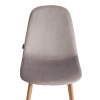Стул BREEZE (mod. JSC-58) велюр и металл, серый и светлое дерево
