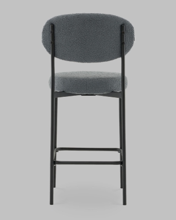 Стул полубарный Бриф DD букле темно-серый
