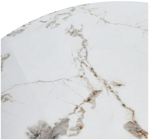 Стол BUENO 120 GLOSS GOLDEN JADE SOLID CERAMIC, BLACK