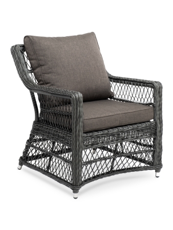 "Гранд Латте" кресло из искусственного ротанга, графит