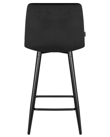 Стул полубарный OLIVIA черные матовые ножки, черный велюр 108-77 Стул полубарный OLIVIA черные матовые ножки, черный велюр 108-77