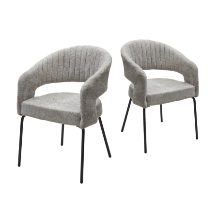 Стул SNUG 3018-03 светло-серый, шенилл, черный каркас