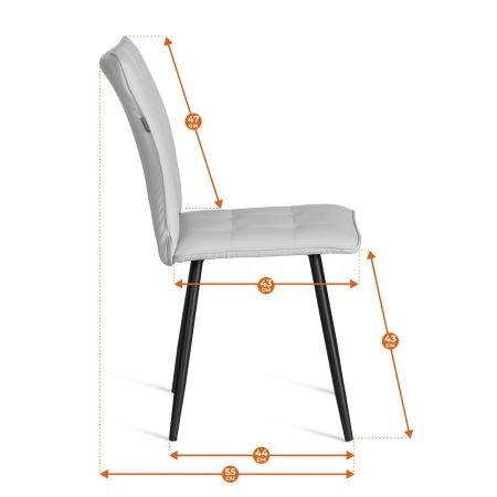 Стул обеденный Bari бежевый, ткань и металл, мягкое сиденье, без подлокотников Стул обеденный Bari бежевый, ткань и металл, мягкое сиденье, без подлокотников