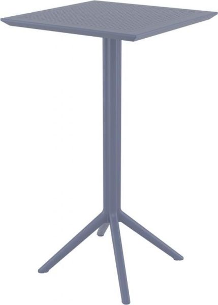Стол пластиковый барный складной Siesta Contract Sky Folding Bar Table 60 серый