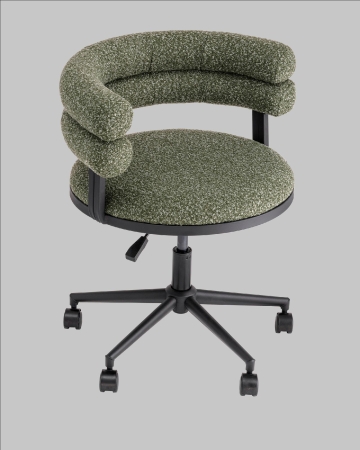 Кресло офисное Ponty зеленое с черными ножками