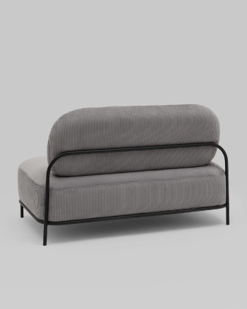 Диван Стоун велюр рельефный светло-серый