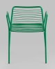 Стул с подлокотниками Дели металл зеленый