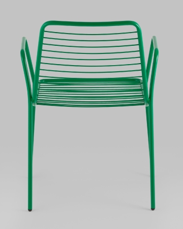Стул с подлокотниками Дели металл зеленый