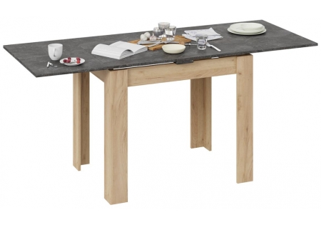 Стол деревянный Промо Тип 3 дуб крафт золотой, ателье темное