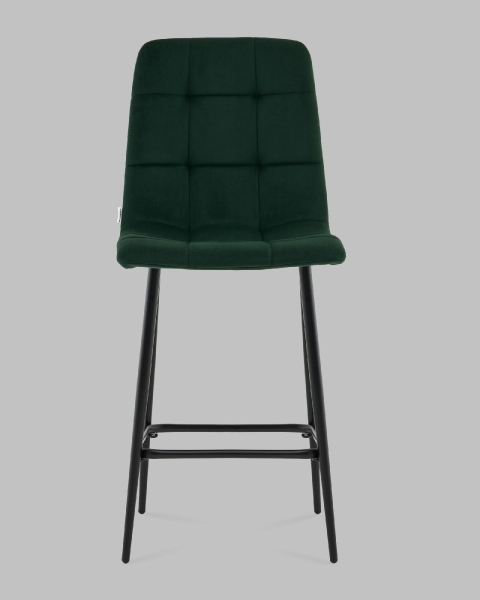 Стул полубарный Одди велюр темно-зеленый