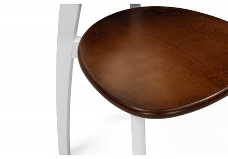 Стул деревянный Окава белый, миланский орех