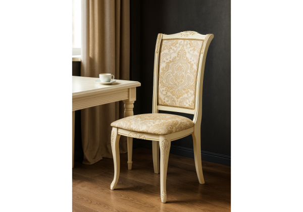 Стул деревянный Керия слоновая кость, золото патина Стул деревянный Керия слоновая кость, золото патина