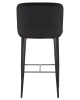 Стул барный CHRISTIAN'75 черные ножки, черный велюр V108-77