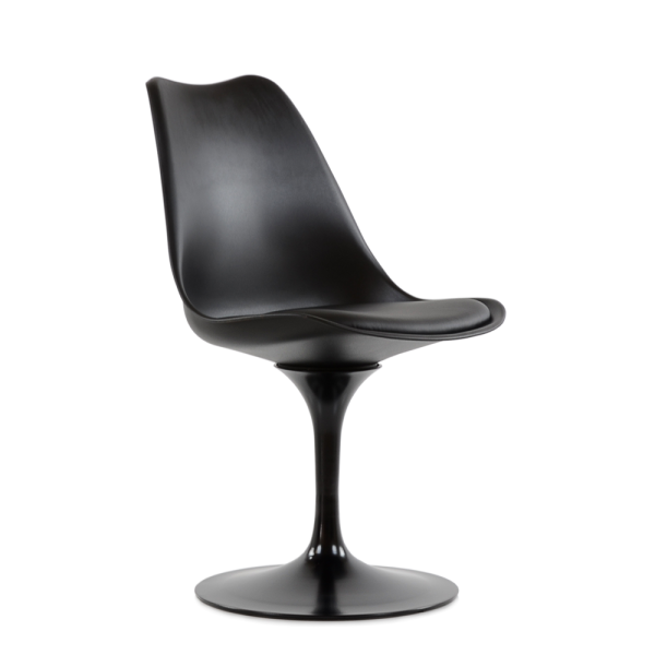 Стул Tulip style черный с черной подушкой