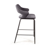 Стул полубарный Woddy бархат антрацит