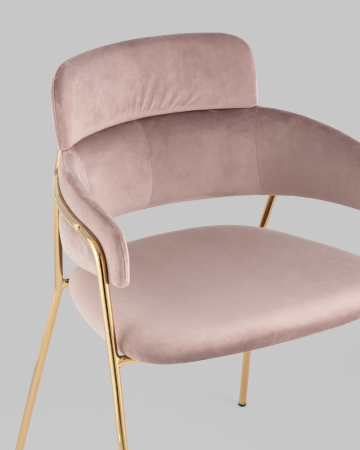 Стул Полин велюр розовый Стул Полин велюр розовый