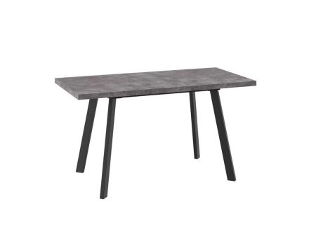 Стол раздвижной БОРГ-110(142)х70 дымчатая керамика, черный