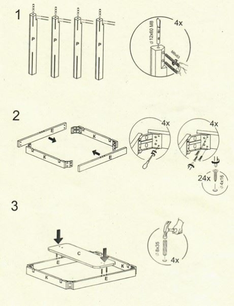 Стол "Вирго-1" сонома, темный орех