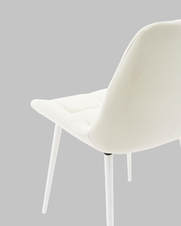 Стул Флекс N светло-бежевый белые ножки