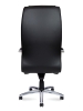 Кресло офисное Bern черный, экокожа и металл, мягкое сиденье, с подлокотниками