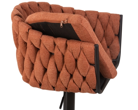 Стул барный LEON оранжевая ткань LAR 275-27