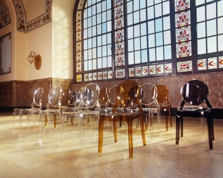 Стул прозрачный Elizabeth янтарный