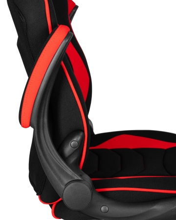 Кресло игровое RICK черно-красная ткань