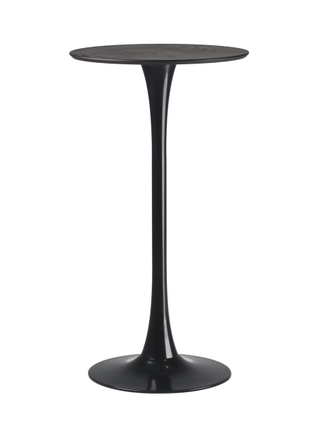 Барный стол Tulip style черный каркас столешница венге