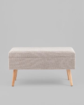 Банкетка Сторми с ящиком серый