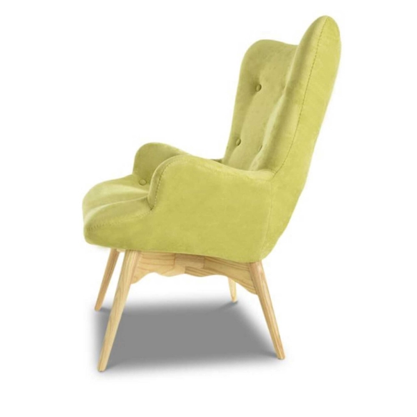 Кресло DС-917 цвет оливковый YR2214-12 ноги ясень-01