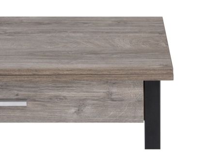 Стол деревянный Ибби 90(128)х64х77 рошелье, черный матовый