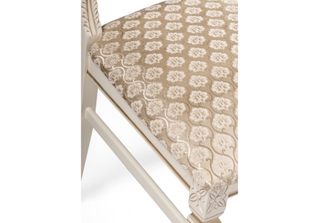 Стул деревянный Roy золото патина тк. К02 бежевая, слоновая кость