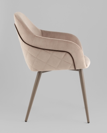 Стул Новел New велюр серо-коричневый, ножки бежево-серые Стул Новел New велюр серо-коричневый, ножки бежево-серые