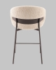 Стул полубарный Блейз букле капучино, каркас серо-коричневый
