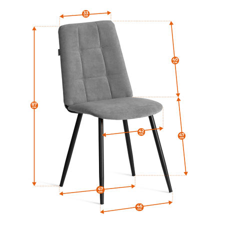 Стул обеденный Asti молочный с черными ножками Стул обеденный Asti молочный с черными ножками