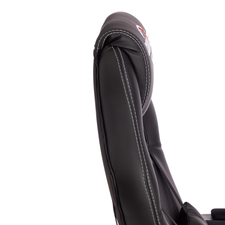 Кресло DRIVER (22) экокожа и ткань, черный и черный