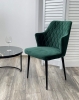 Стул HERMAN зеленый #19 велюр, черный каркас