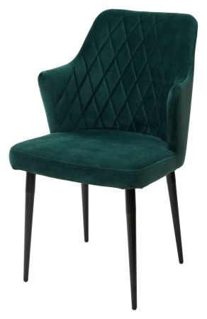 Стул HERMAN зеленый #19 велюр, черный каркас